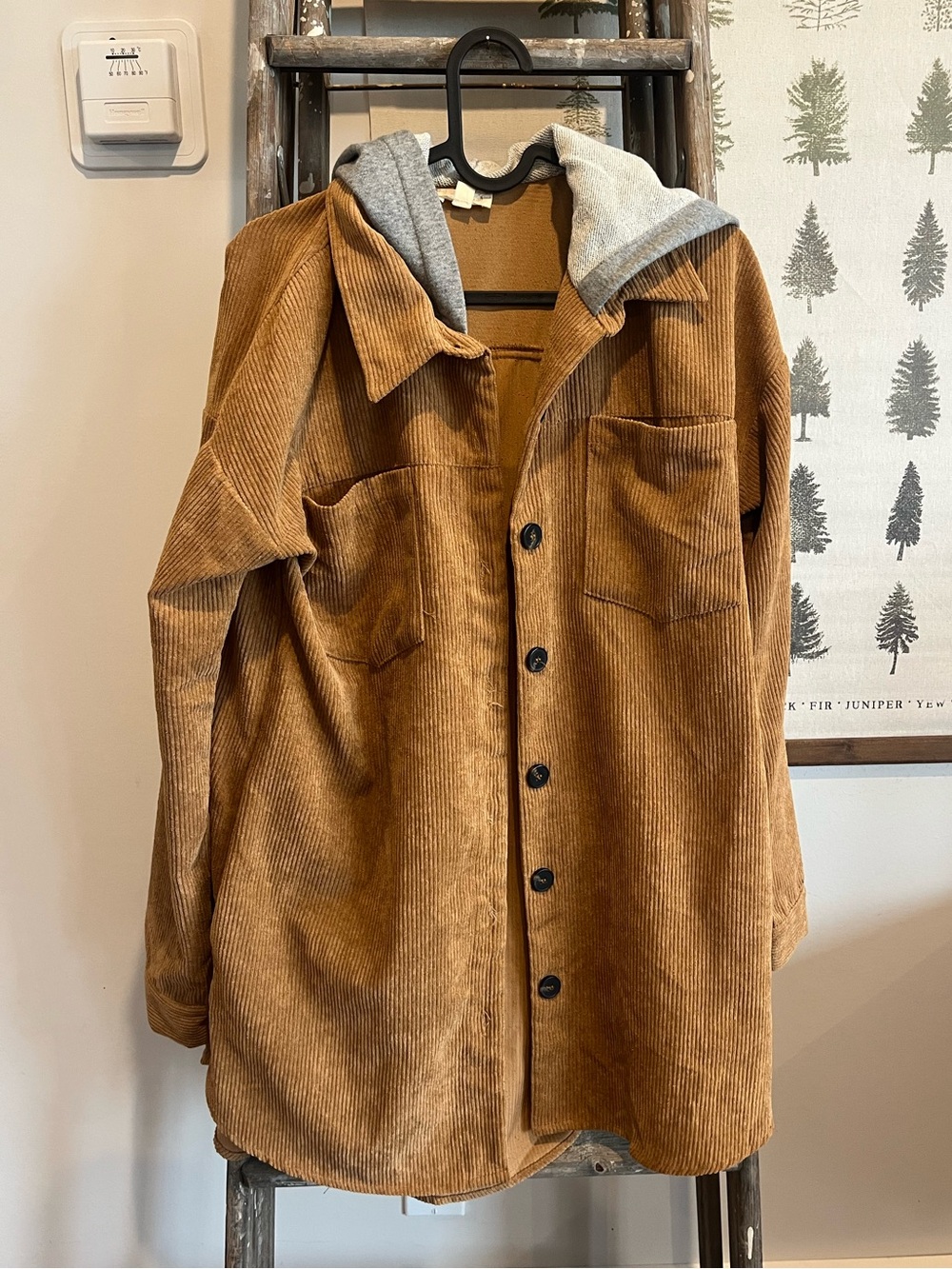 Hem and Thread | Corduroy Shacket with Hood